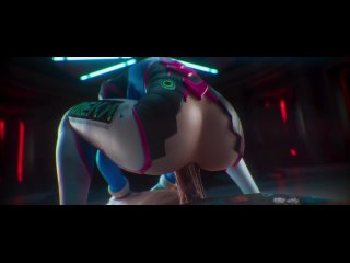 d va diligently jerks off a dick with a narrow asshole, the cutie jumps with her ass on a big dick, fucks the poor girl from overwatch hard